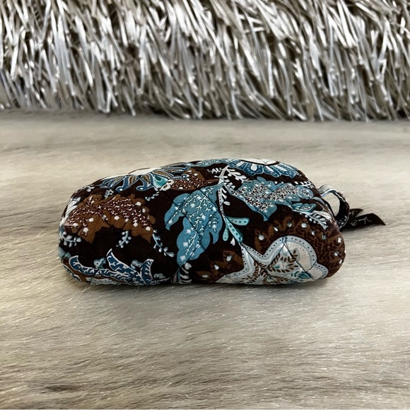 Vintage VERA BRADLEY Java Blue 2006 Medium Zip Cosmetic Case Purple Paisley Y2K - Picture 7 of 11